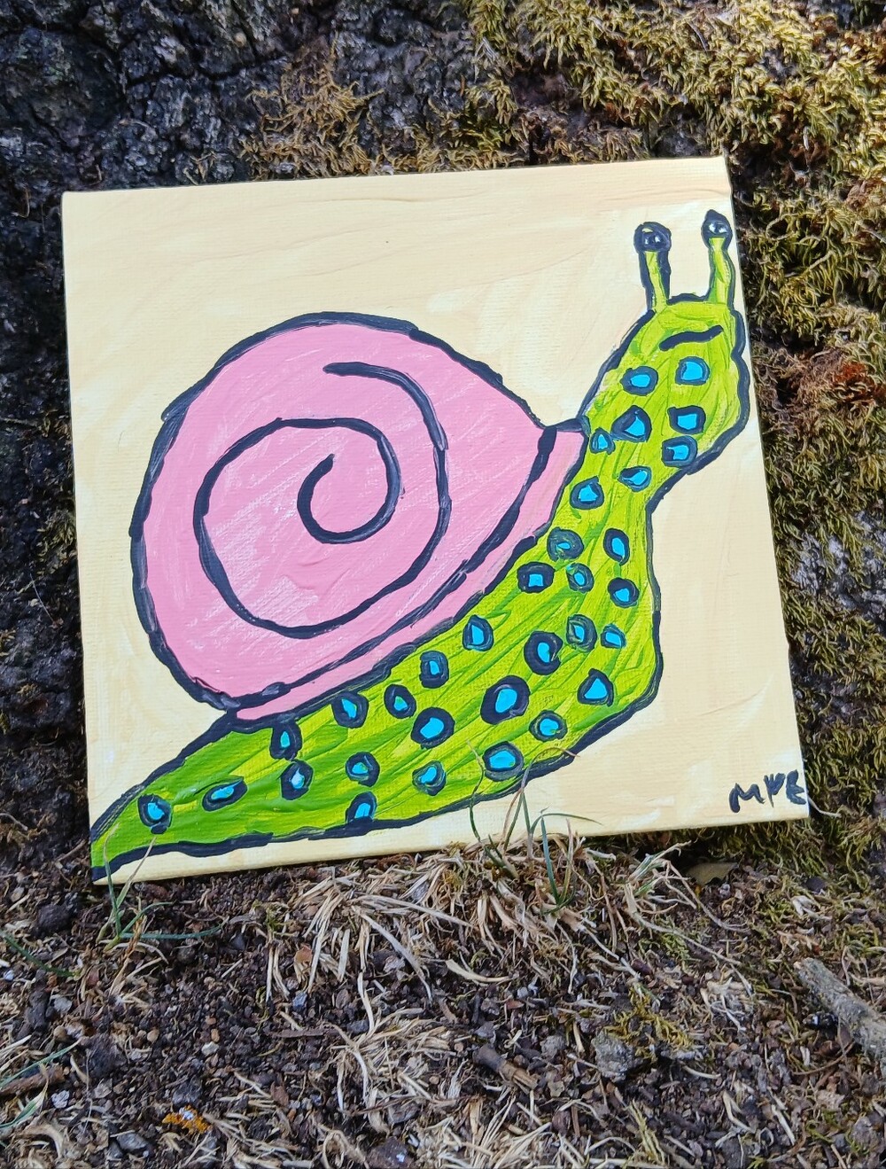 Snail Painting Folk Art